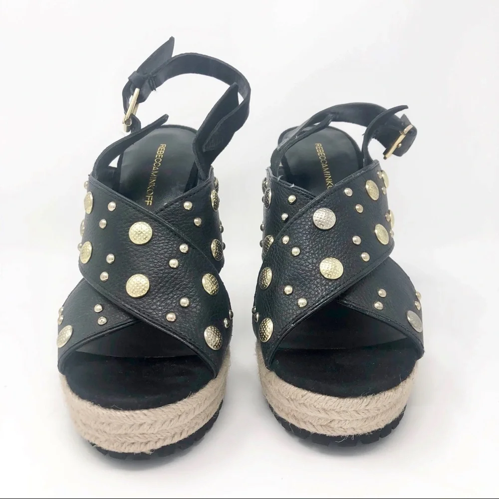 REBECCA‎ MINKOFF 'Kimiko' Studded Wedge Sandal
